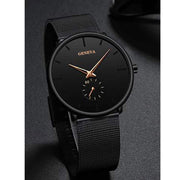 men's minimalist ultra thin quartz watch, view 3 - MRSLM