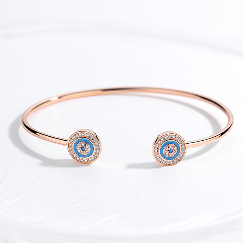 women's sterling silver open bangle, view 4 - MRSLM
