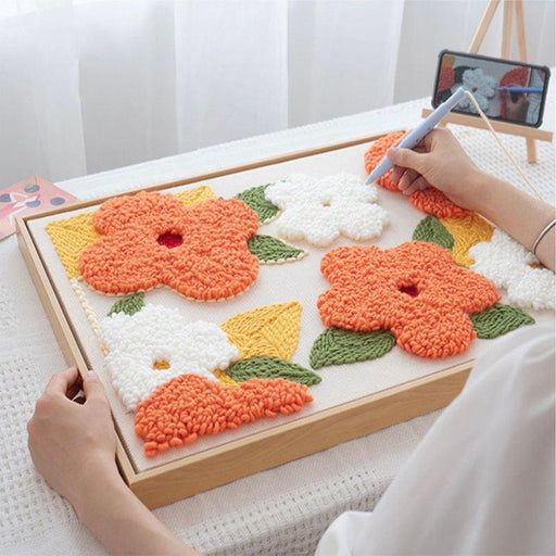 floral punch needle embroidery starter kit - MRSLM