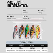 sinking jerkbait fishing lures set, view 9 - MRSLM