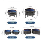starry double cat food bowls, view 10 - MRSLM