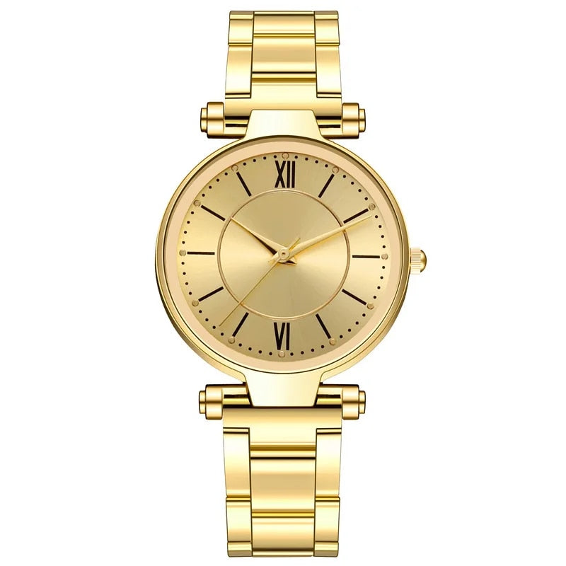 rose gold women's quartz watch, view 6 - MRSLM