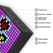 bluetooth speaker with alarm clock and led display, view 11 - MRSLM