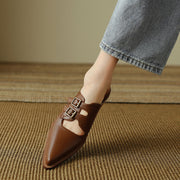 leather slingback mules, view 21 - MRSLM