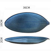 Japanese leaf-shaped ceramic plate, view 12 - MRSLM