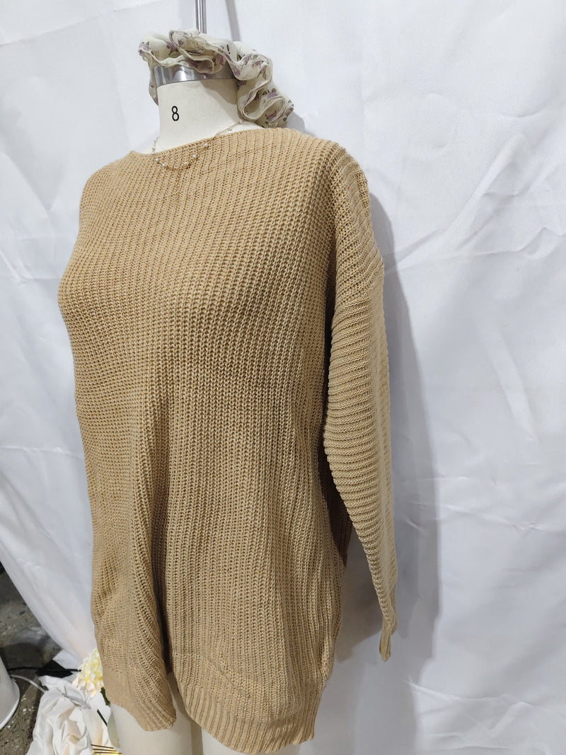 Women's off-shoulder knit sweater dress, view 7 - MRSLM