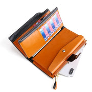 women's cowhide leather organizer wallet, view 4 - MRSLM