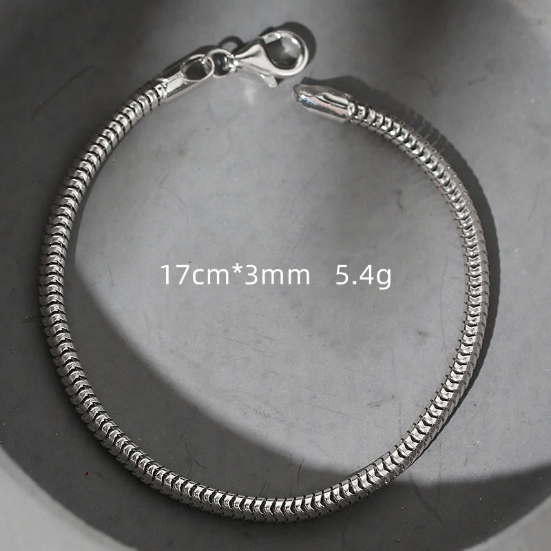 men's s925 silver chain bracelet, view 10 - MRSLM