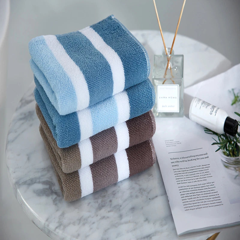 cotton striped bath and face towel - MRSLM