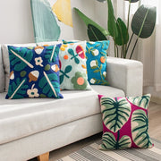 floral embroidery cushion cover, view 8 - MRSLM