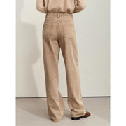 women's wide-leg cotton denim pants, view 8 - MRSLM