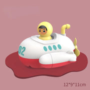 wind-up submarine bath toy, view 5 - MRSLM