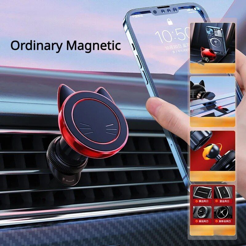 Universal Magnetic Car Phone Mount with Wireless Charging