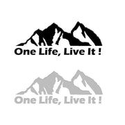 One Life Live It mountain car sticker - MRSLM