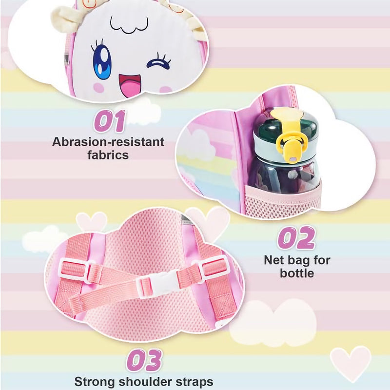 sheep toddler backpack, view 3 - MRSLM