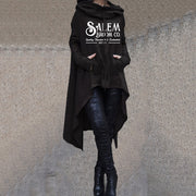 women's irregular hem hooded sweater - MRSLM
