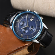 casual leather belt quartz watch, view 13 - MRSLM