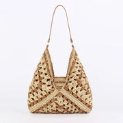 women's large capacity straw tote bag - MRSLM