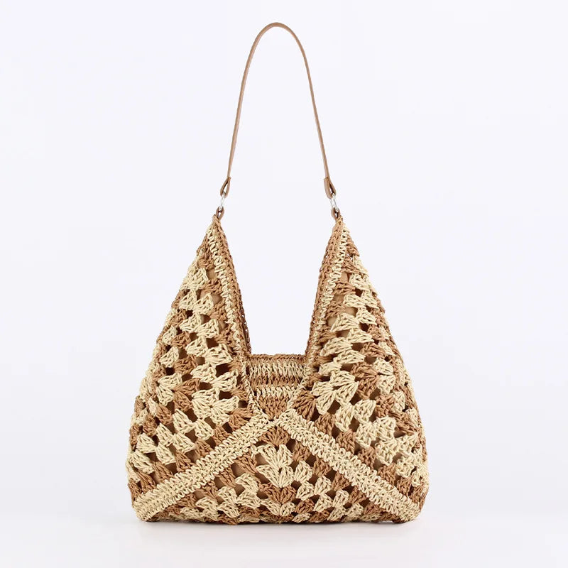 women's large capacity straw tote bag - MRSLM