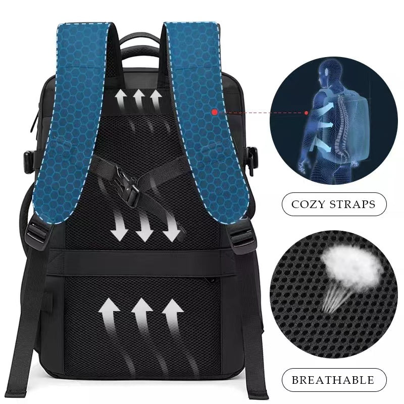 expandable USB travel backpack, view 15 - MRSLM