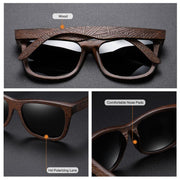 natural bamboo polarized sunglasses, view 9 - MRSLM