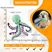 squeaky octopus dog toy, view 7 - MRSLM