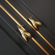 Retro snail brass cabinet handle, view 7 - MRSLM