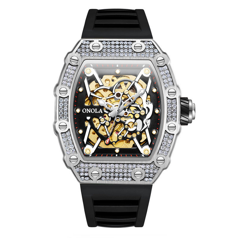 men's automatic steel case watch, view 5 - MRSLM