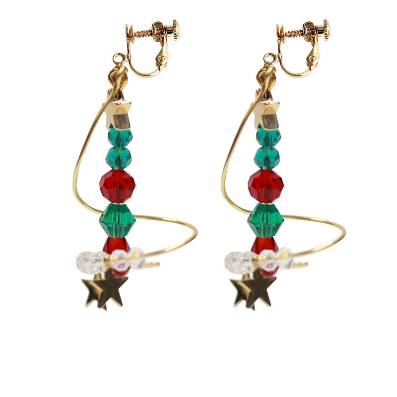 star christmas tree earrings, view 2 - MRSLM
