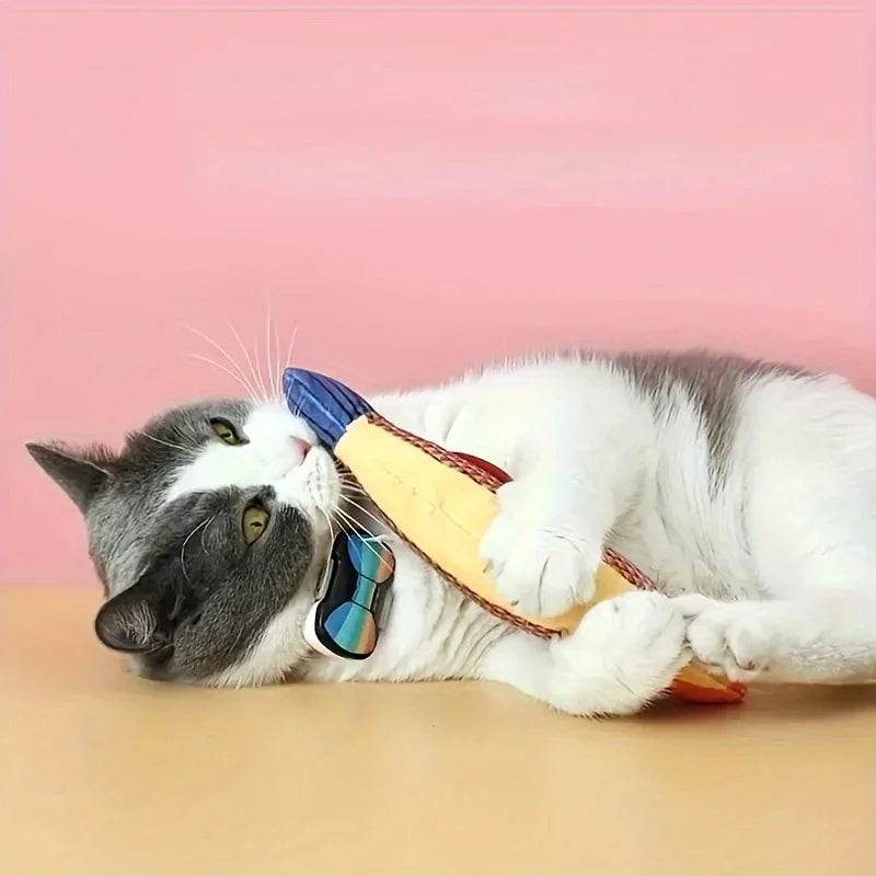 crinkle mackerel cat toy with catnip, view 10 - MRSLM