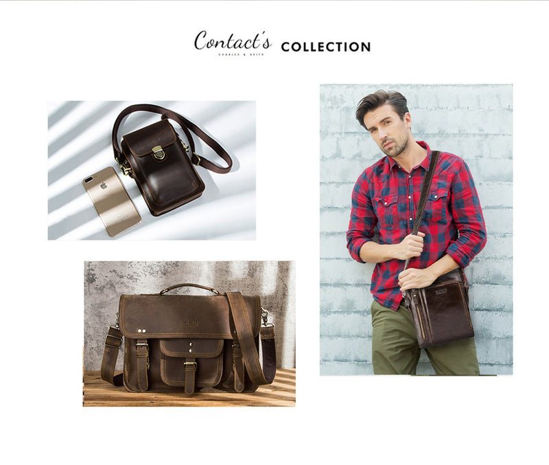 retro cowhide phone bag, view 7 - MRSLM