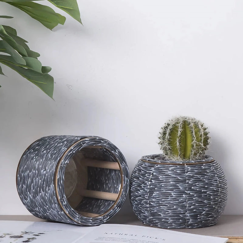 nordic imitation rattan flower pot, view 11 - MRSLM