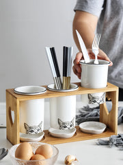 ceramic chopstick holder, view 6 - MRSLM