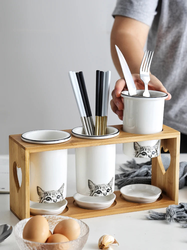 ceramic chopstick holder, view 6 - MRSLM
