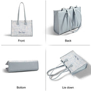 large capacity gradient weave tote bag, view 7 - MRSLM