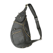 Retro cowhide messenger bag, view 6 - MRSLM