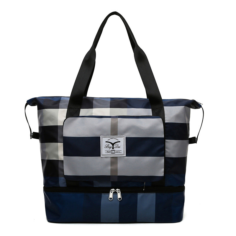 foldable waterproof gym duffel bag, view 9 - MRSLM
