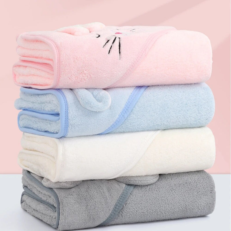 soft flannel baby bathrobe, view 11 - MRSLM