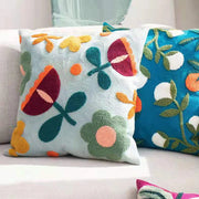 floral embroidery cushion cover, view 10 - MRSLM