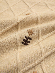 khaki embroidered knit sweater, view 9 - MRSLM