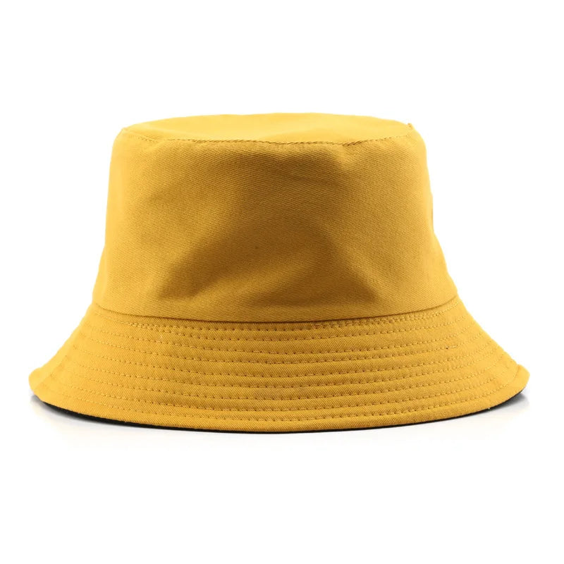 Classic Cotton Reversible Bucket Hat – Casual Sun Cap for Outdoor Adventures