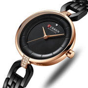 women's rhinestone stainless steel bracelet watch - MRSLM