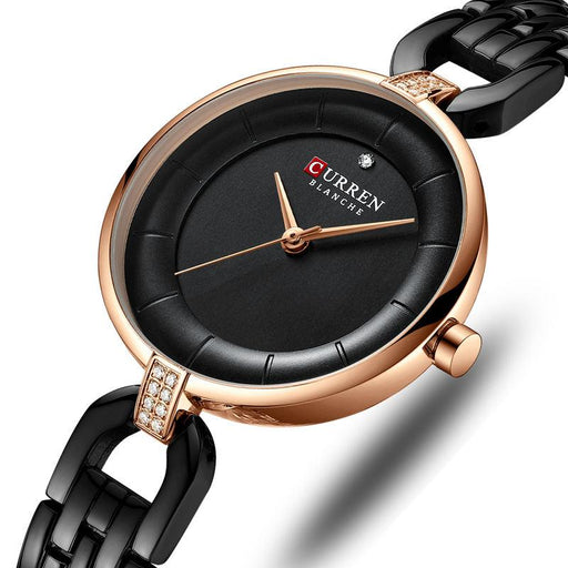 women's rhinestone stainless steel bracelet watch - MRSLM