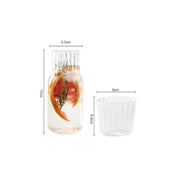 glass water bottle and teacup set, view 3 - MRSLM