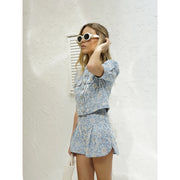 summer 2-piece printed shirt and shorts set, view 6 - MRSLM