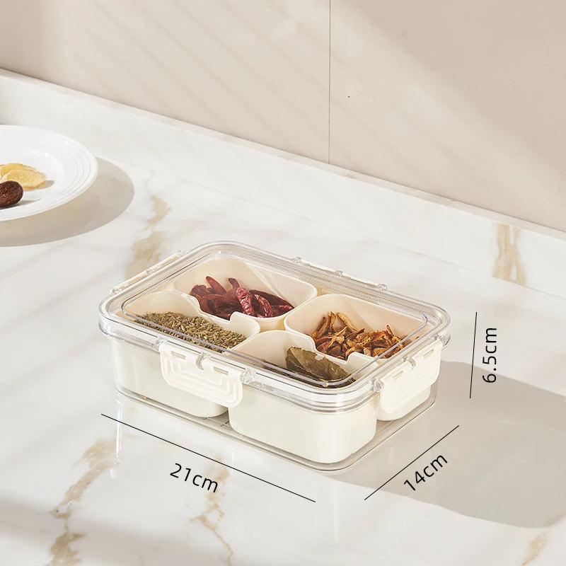 portable snack organizer box with compartments, view 5 - MRSLM