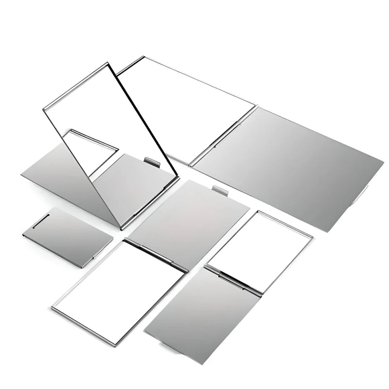 aluminum folding pocket mirror, view 9 - MRSLM