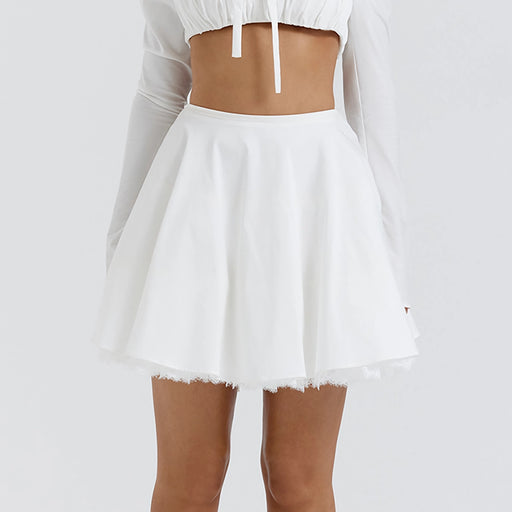 elegant lace a-line skirt, view 2 - MRSLM