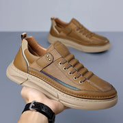 vintage british men casual leather loafers, view 6 - MRSLM
