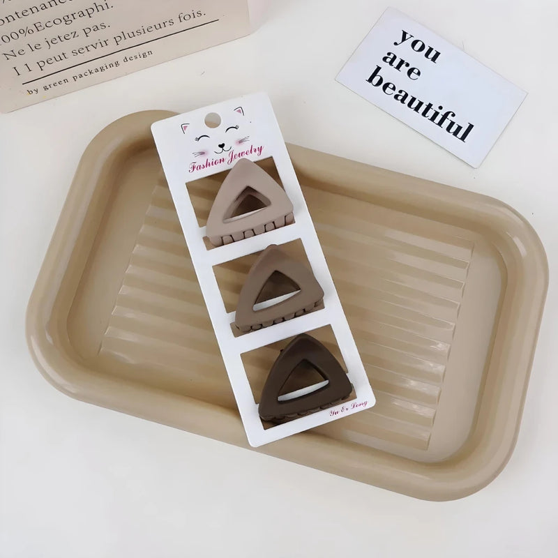 coffee color three-piece hairpin set, view 6 - MRSLM